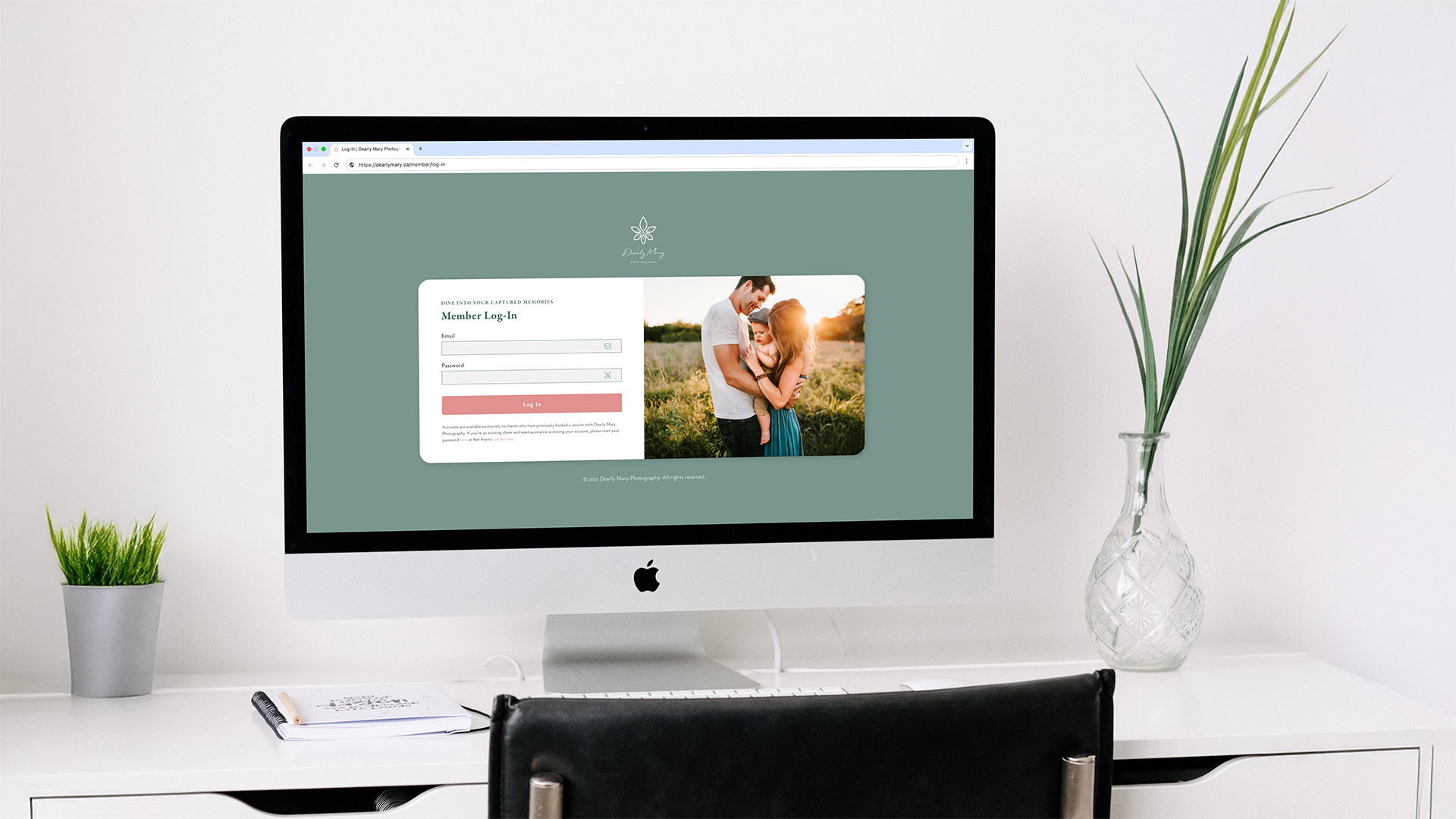 Membership Portal & Client Dashboard of the Dearly Mary Photography Project