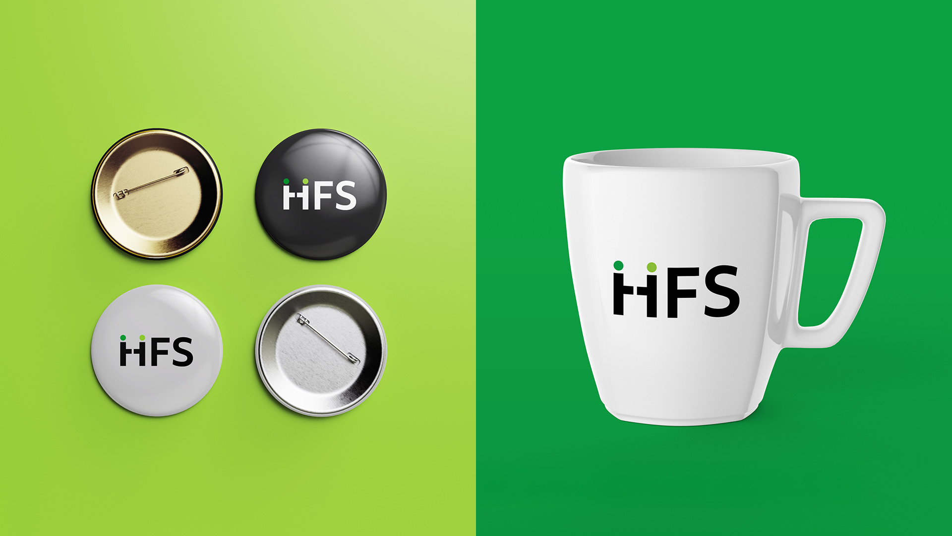 Heritage Financial Services – Pin Badges & Mug