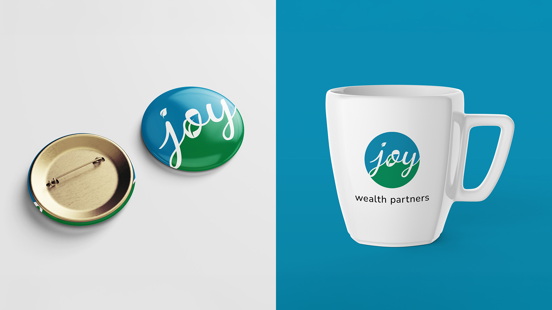 j.o.y. wealth partners – Pin Badges & Mug
