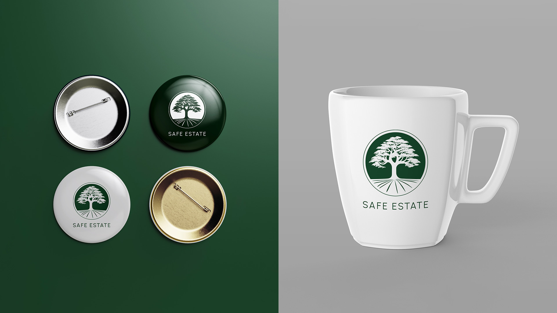 Safe Estate – Pin Badges & Mug
